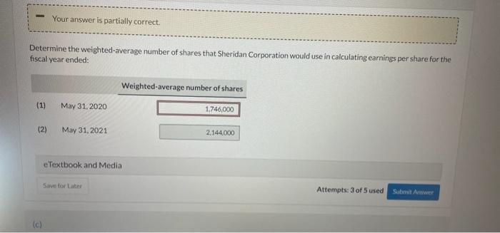or 1,746,000 Attempt History Current Attempt in Progress Sheridan Corporation is preparing