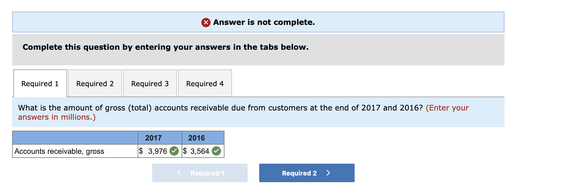 complete. Complete this question by entering your answers in the tabs below.