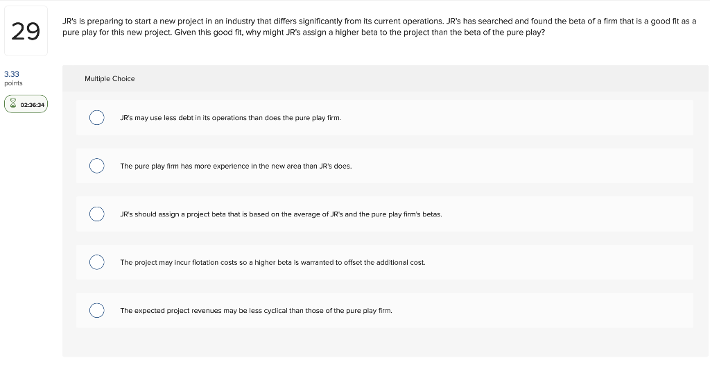  29 JR's is preparing to start a new project in an