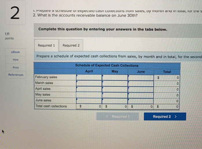 Cash Collections (LO8-2) Silver Company makes a product that is very popular