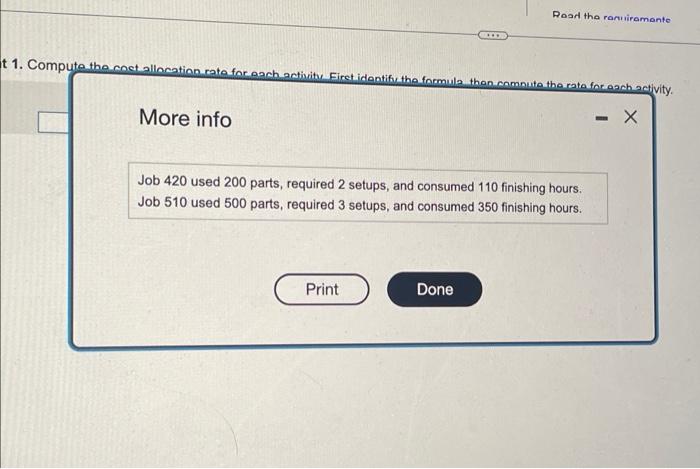 the manufacturing overhead cost that should be assigned to Job 420 .