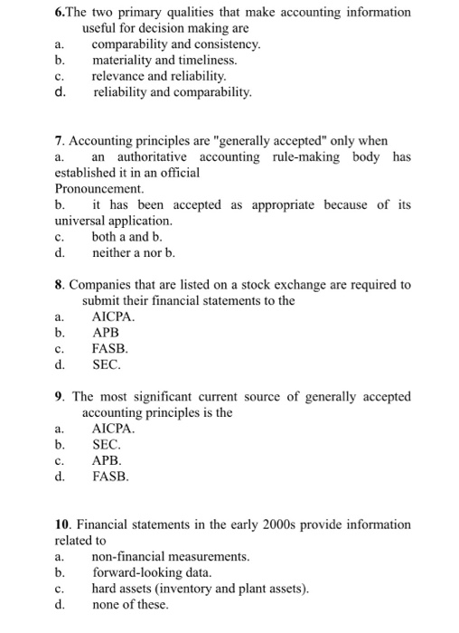 . a. b. d. 1. General-purpose financial statements are the product of