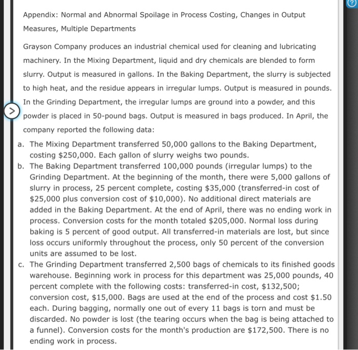  Appendix: Normal and Abnormal Spoilage in Process Costing, Changes in Output