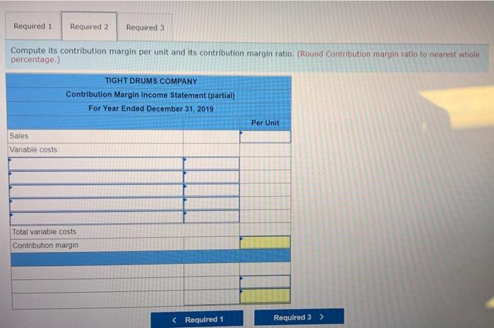 drum sets manufactured by Tight Drums Company for the year ended December