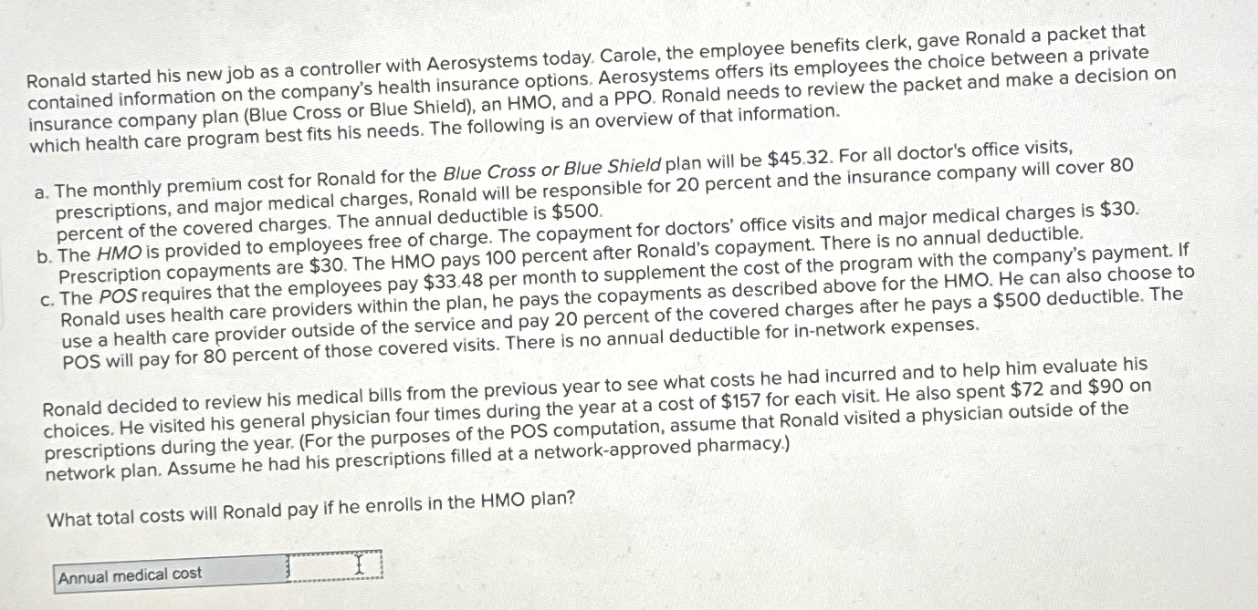  Ronald started his new job as a controller with Aerosystems today.