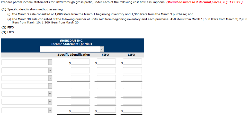 Sheridan Inc. Sheridan Inc. uses the periodic method of accounting for its