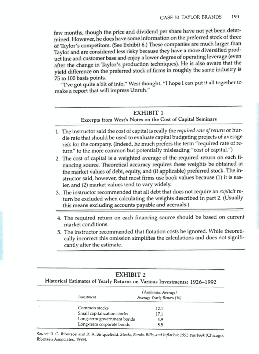 Cost of Equity? Required Rate of Return? Preferred stock vs Bonds Assume