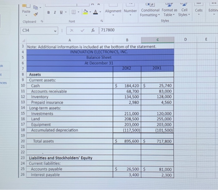 INNOVATION ELECTRONICS, INC. Income Statement For the Year Ended December 31, 20X2