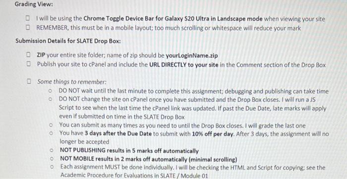 Be sure you have a viewport META tag Include your login name-student