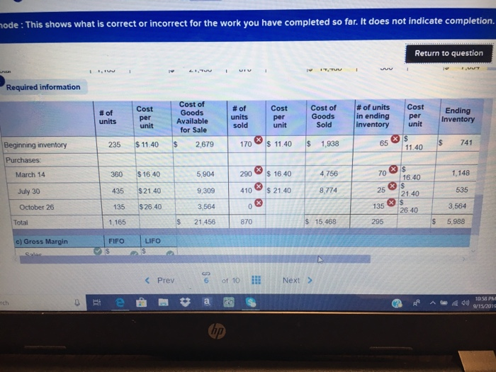 Oct. 5 Sales Oct.26 Purchase Totals Units Acquired at Cost Units Sold