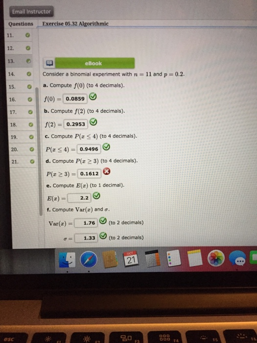  I need D Email Instructor Questions Exercise 05.32 Algorithmic 12. 13.