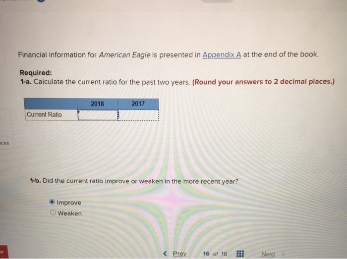  Financial information for American Eagle is presented in Appendix A at