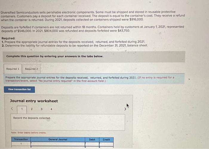  Diversified Semiconductors sells perishable electronic components. Some must be shipped and