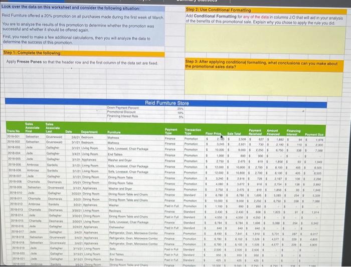  Look over the data on this worksheet and consider the following