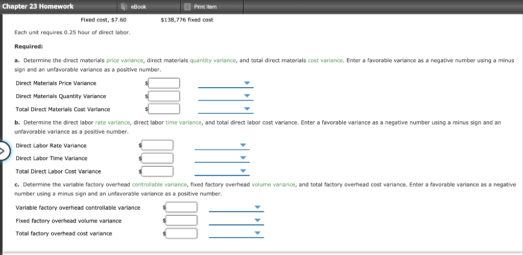 processes a base chemical into plastic. Standard costs and actual costs for
