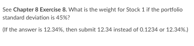corresponding portfolio standard deviation? B Mean return Standard deviation of return 35%