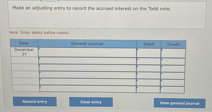 \hline Total interest & & \\ \hline \end{tabular} Journal entry worksheet 4