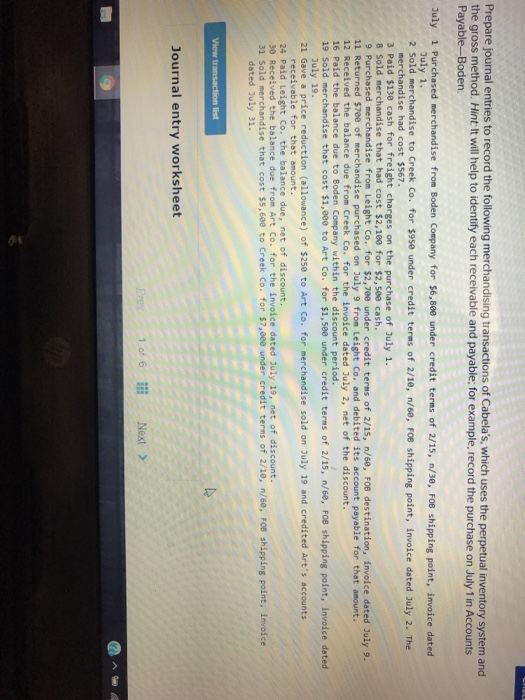  Journal entry worksheet 2 3 4 5 6 7 1 8