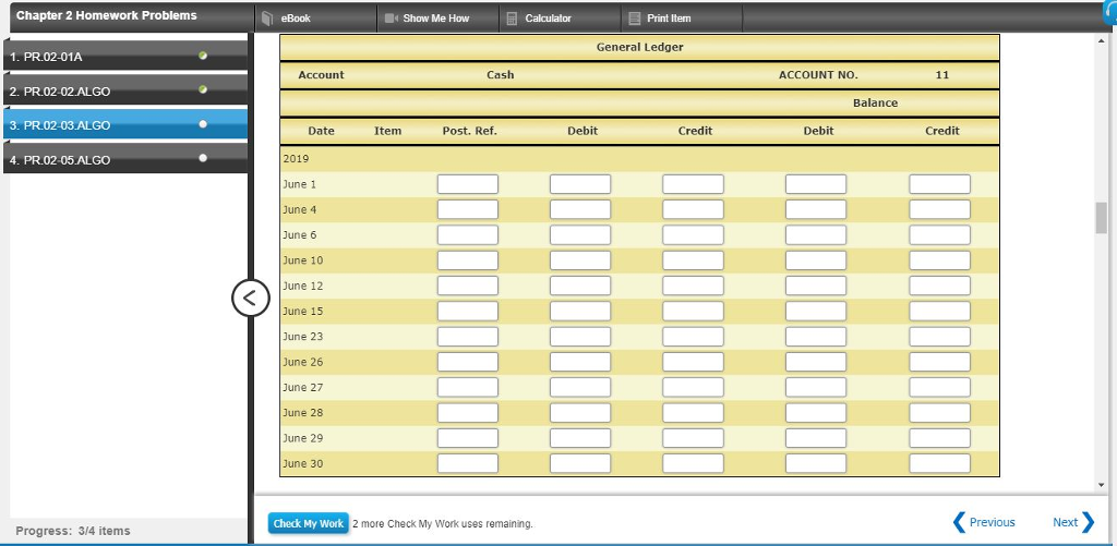 interior decorating business, Eco-Centric Designs. During the month, Kris completed the following