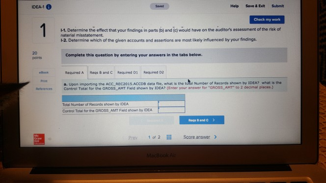 has provided you with a listing of sales invoices. To test whether