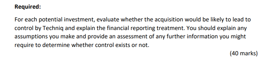 not 40 Question 2 Potential investment 1-investment in shares of Batteries Ltd