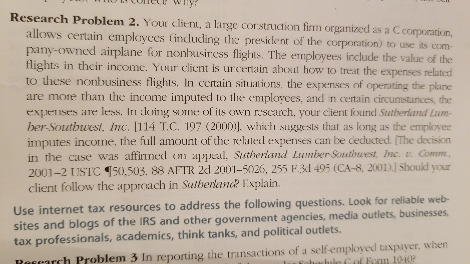  Need help.Thanks Research Problem 2. Your client, a large construction firm