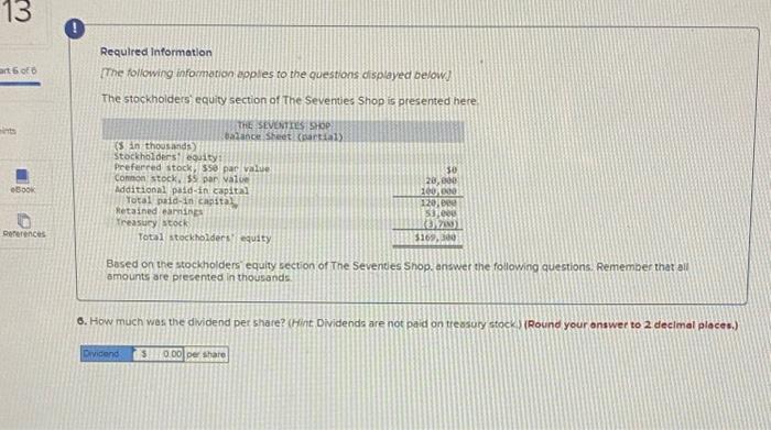 I need help please Requlred information TThe following information apples to the