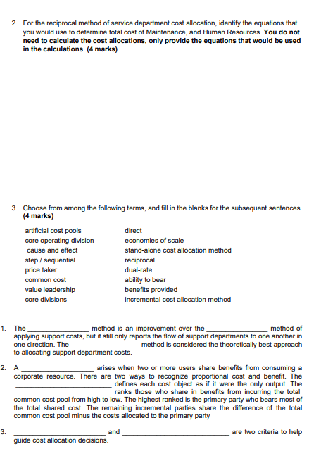 a variety of baked products. MM has two principal operating departments, Baking