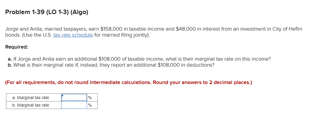 NOTE: Use U.S. 2021 Tax Rate Schedules. Problem 1-36 (LO 1-3) (Algo)