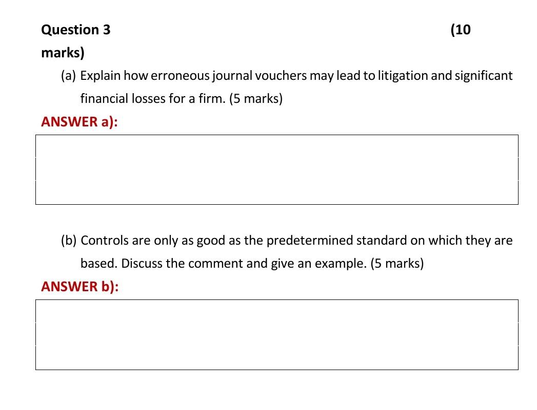  HA2042 just ans b. marks) (a) Explain how erroneous journal vouchers