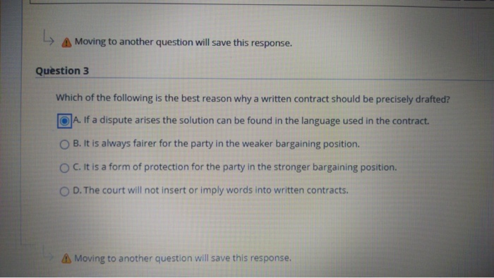  L A Moving to another question will save this response. Question