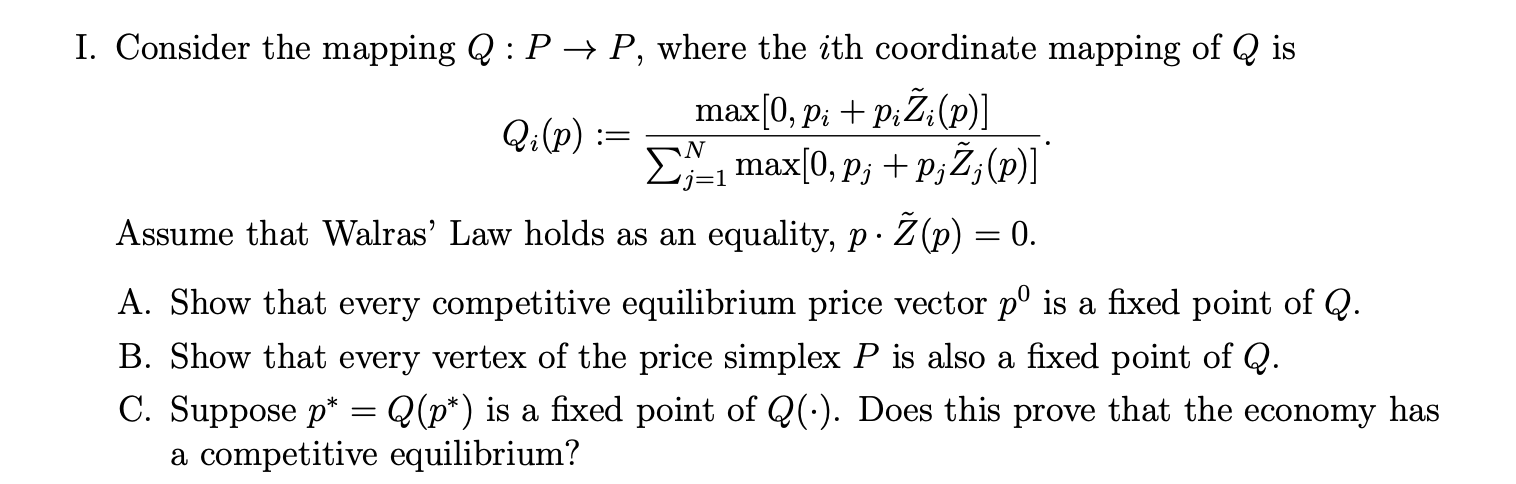  Consider the mapping Q:PP, where the i th coordinate mapping of