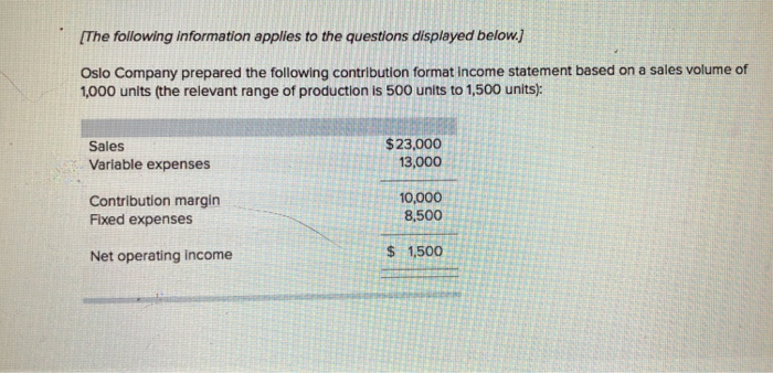  [The following information applies to the questions displayed below Oslo Company