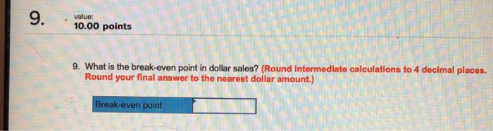 prepared the following contribution format income statement based on a sales volume