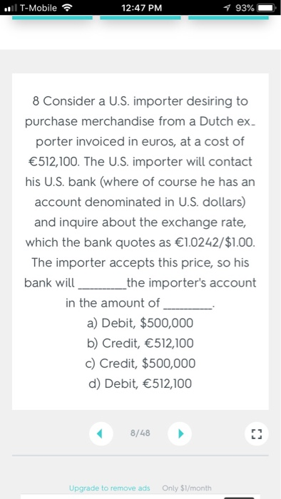 PM 95% 17 Suppose the spot ask ex. change rate, Sa($I2), is