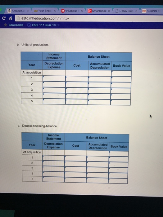 E9-6 Computing Depreciation under Alternative Methods [LO 9-3] Solar Innovations Corporation bought