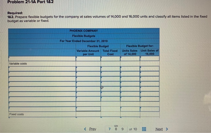 P1, A1 [The following information applies to the questions displayed below.) Phoenix