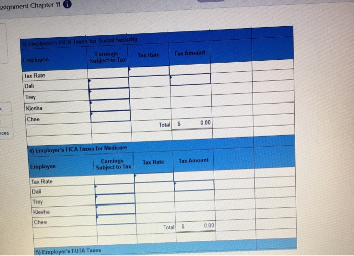 paid to each employee, and FICA Medicare taxes are 1.45% of gross