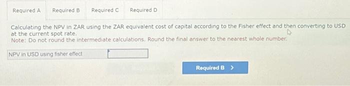 The annual cash flows over the five-year economic life of the project