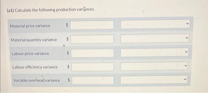 Production in units 324,000 341,000 17,000 F $937,429 $954,575 $(17,146) U Production