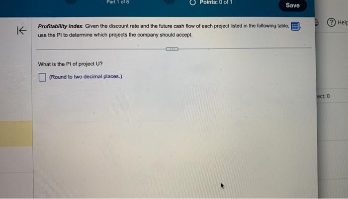 to copy its contents into a spreadsheet.) Profitability index. Given the discount