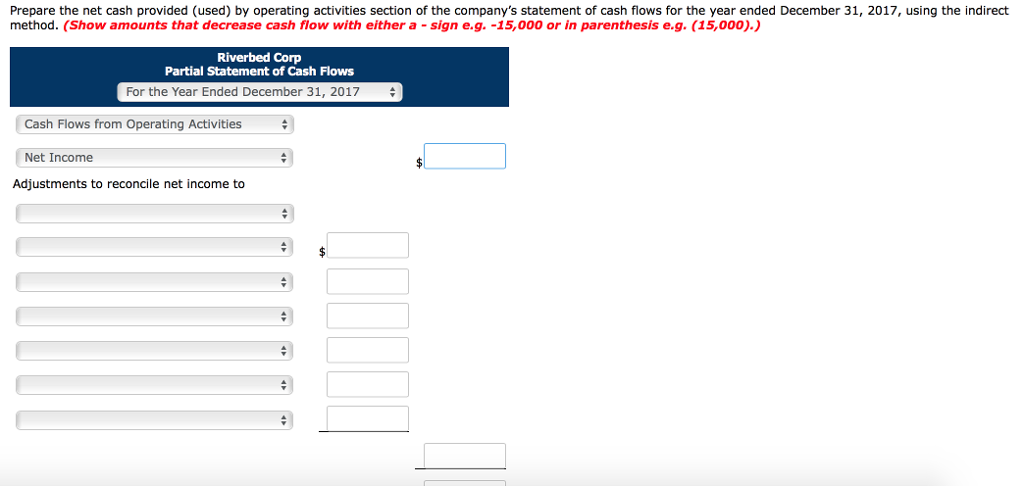 December 31, 2016 and 2017, are presented here. Riverbed Corp's net income