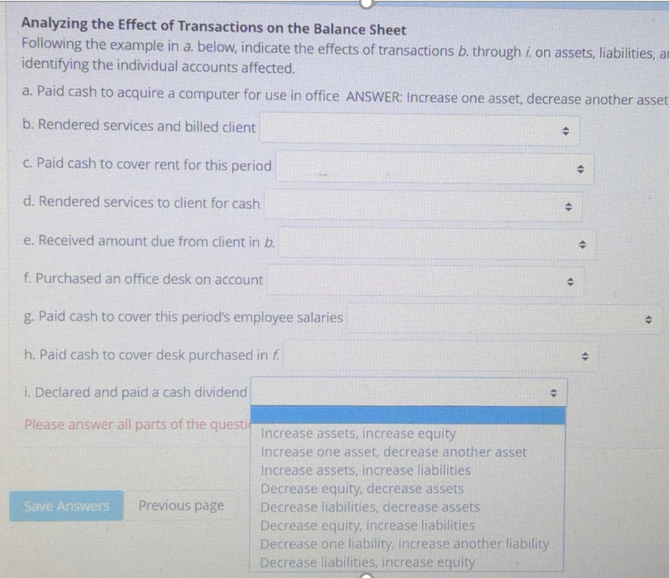 Using the drop down to answer all of the questions. Analyzing the
