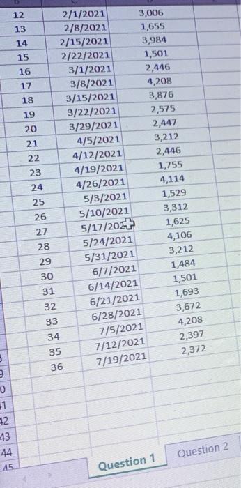 Answers worksheet. Also, do not generate forecasts or error calculations not asked