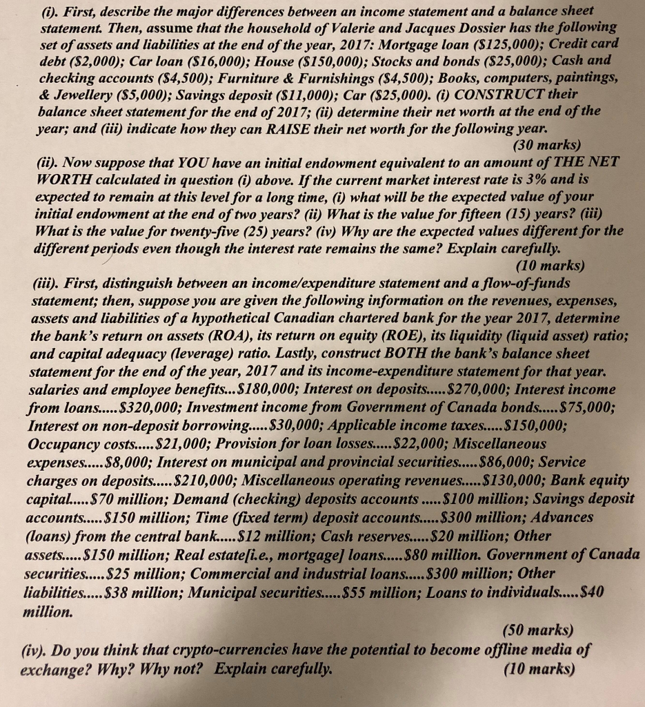 Would really need help with this assignment as I lost all my