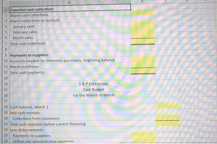 is available. 2 3 Data January February March 4 Actual January and