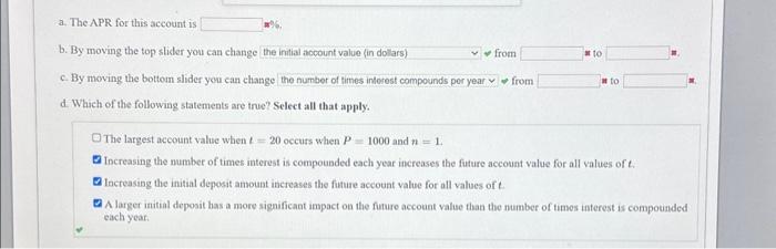 investment account in dollars (shown on the vertical axis) in terms of