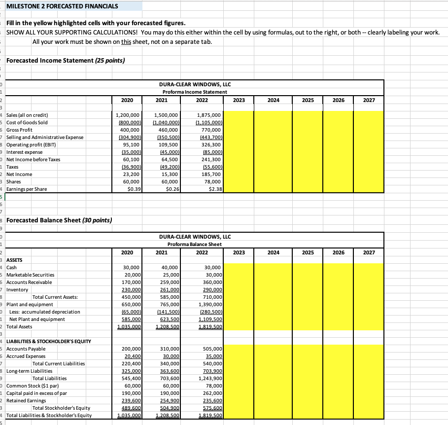 combination of the Proforma and the Percent-of-Sales methods to create your forecasted
