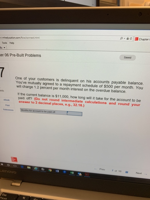  oa Chapter Tools Hel Saved er 06 Pre-Built Problems One of