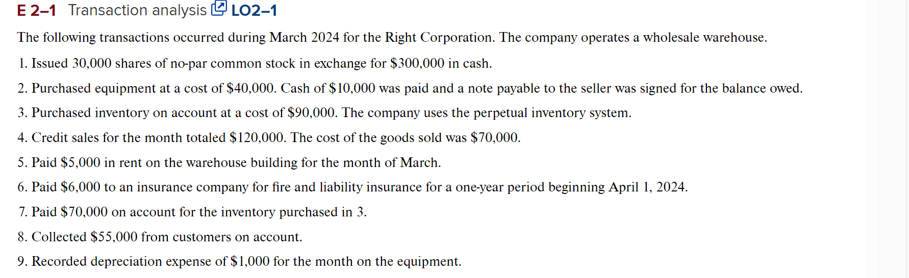  Post the journal entries prepared in E 2-2E 2-1 Transaction analysis